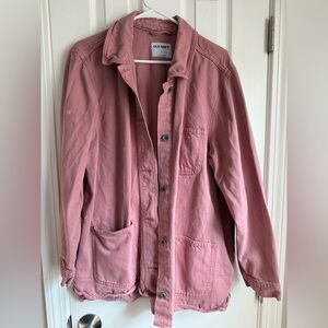 Old Navy Dusty Rose Button-Up Jacket